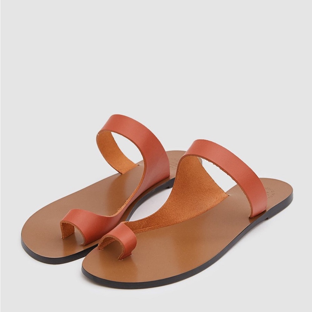A.T.P. Atelier Dina Sandal Leather Sandal in Lava Red